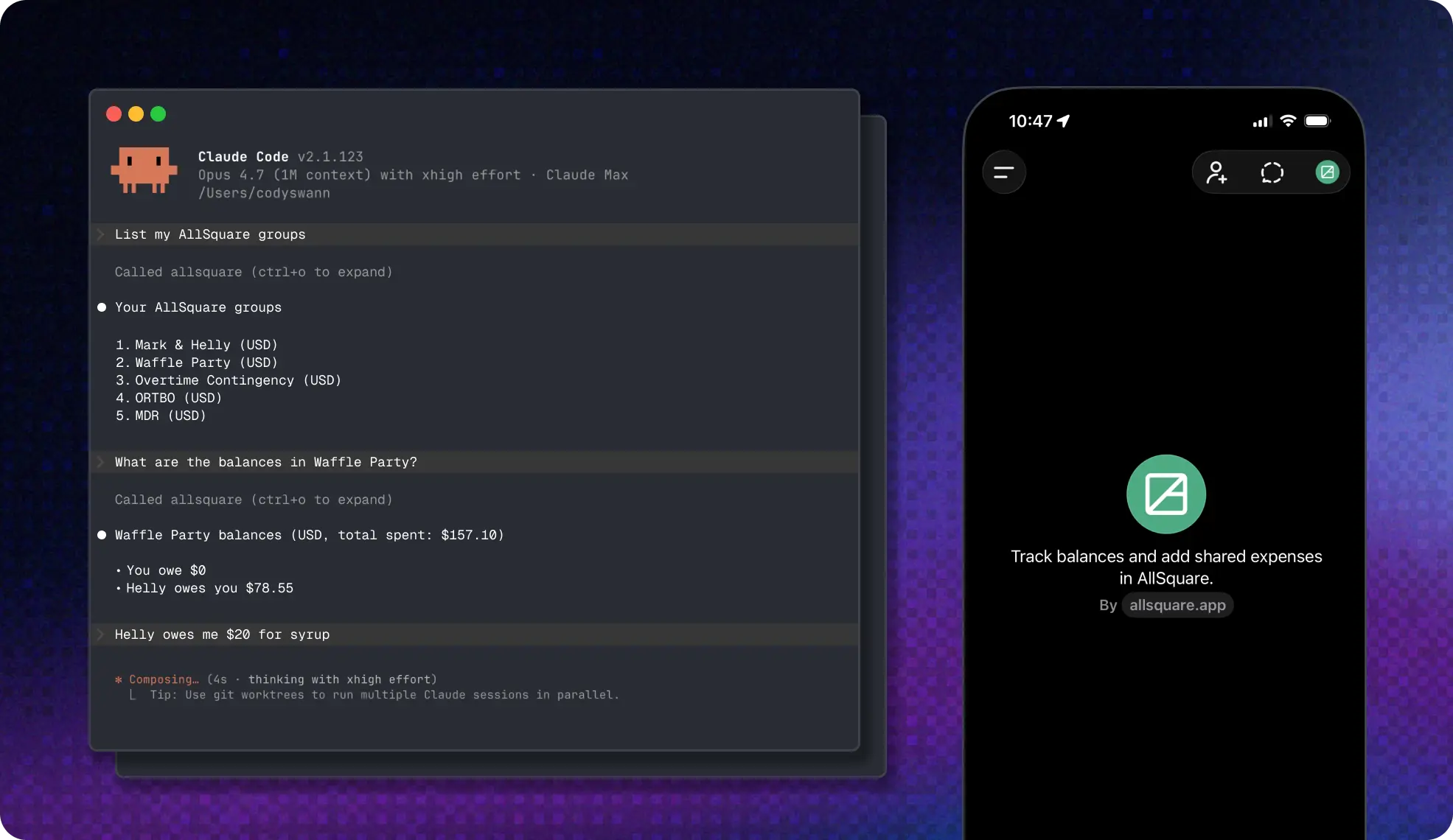 Manage AllSquare from ChatGPT, Claude, and more.